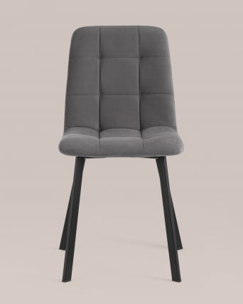 Стул Oliver Square велюр Темно-серый_3